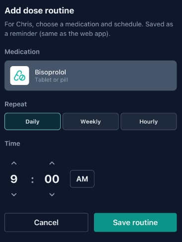 Family dose routine