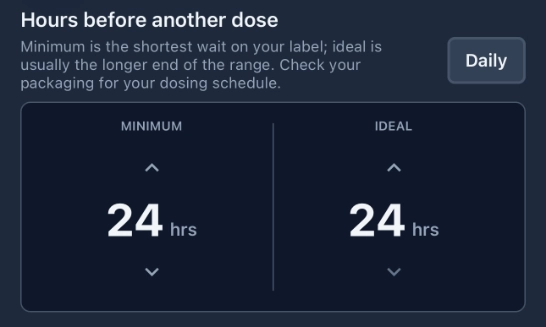 Medication daily button