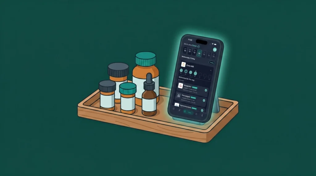 17 medication timer with pills