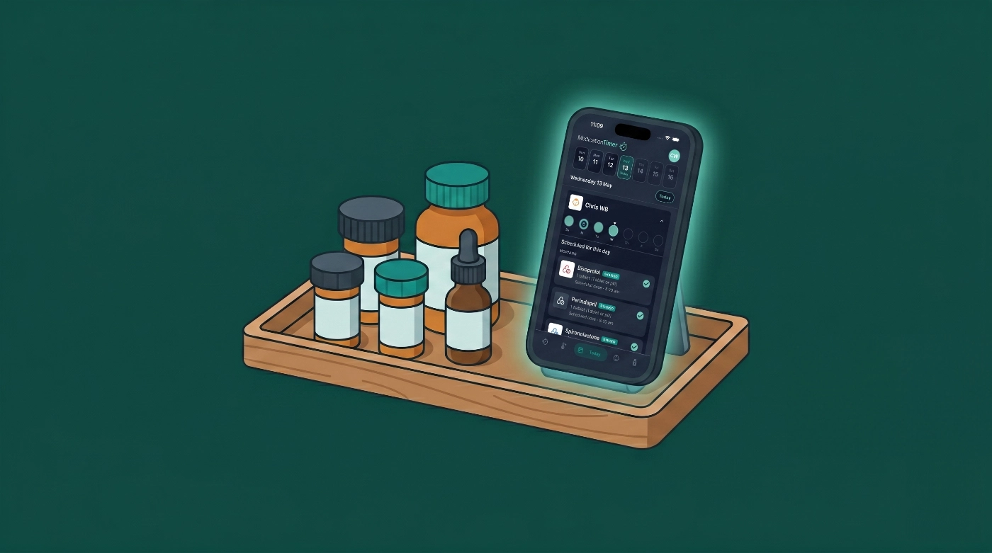 17 medication timer with pills