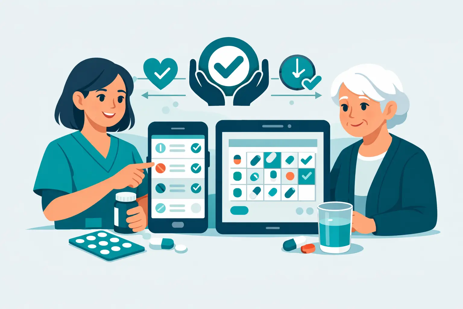Caregiver Medication Schedule Shared Right