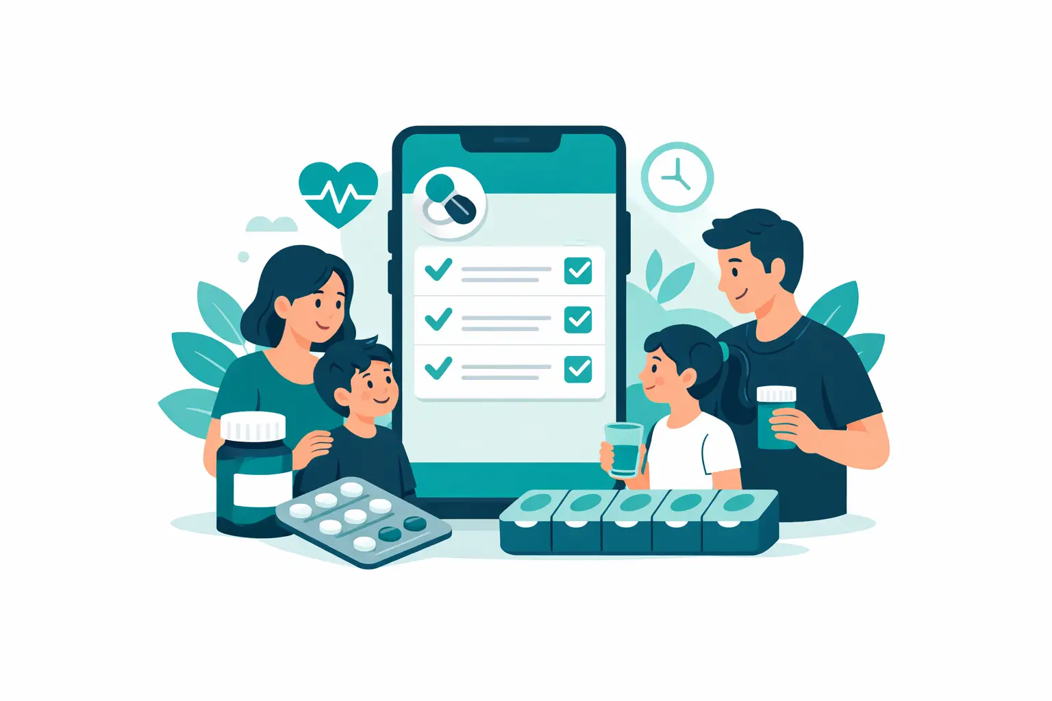 Medication Routine Checklist App for Families