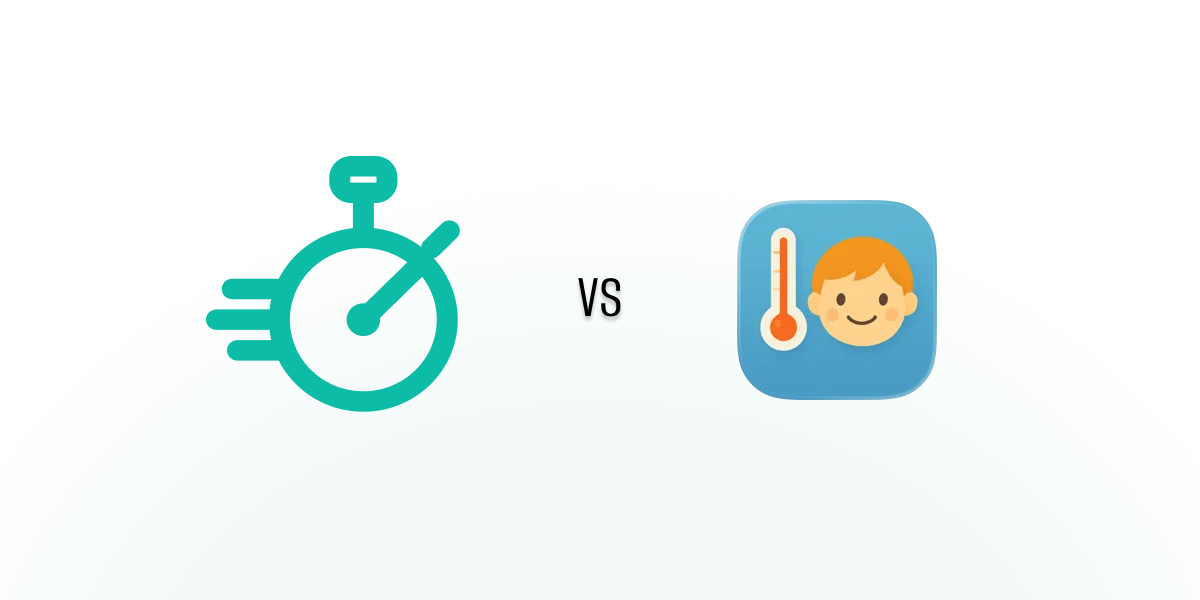 Medication timer vs fever and medication tracker