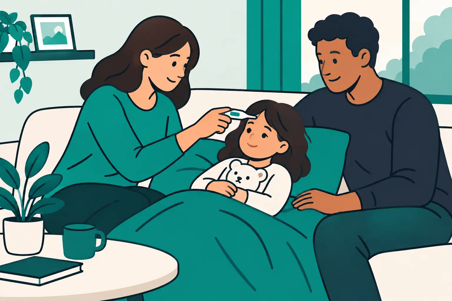 How Do Families Track Fever Readings Safely?